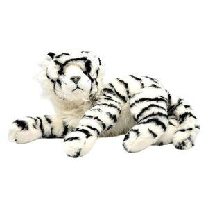 Ty Classic Realistic Raj Tiger Plush Black White 18" Striped Sitting Regal 2006